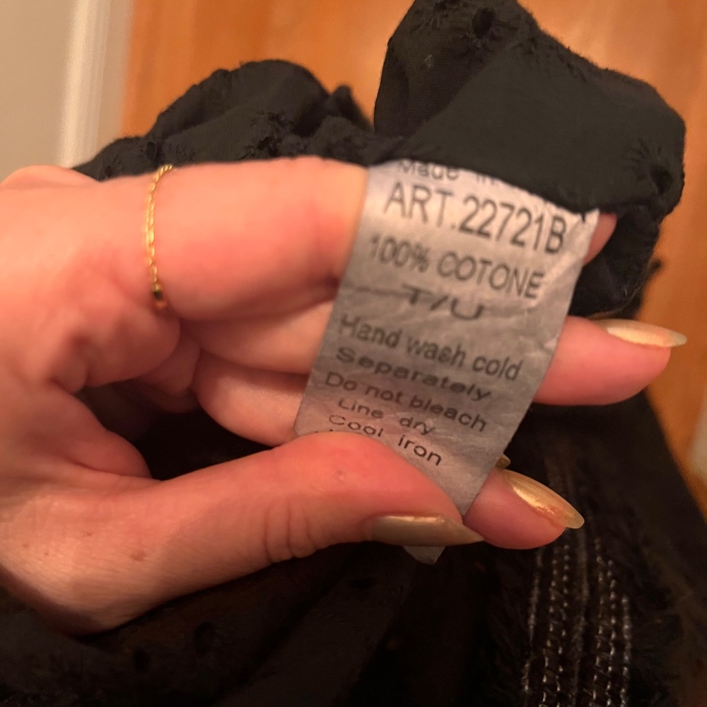 Black Cotton Caftan/kaftan summer essential - Picture 4 of 5